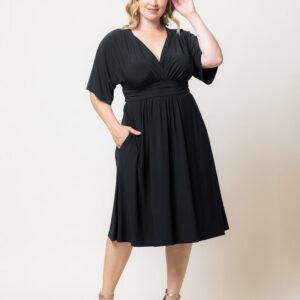 Gia Midi Dress - Black Noir / 0X (10-12)