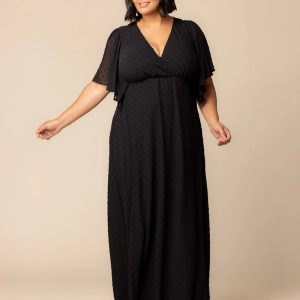 Carmella Chiffon Evening Gown - Onyx / 0X (10-12)