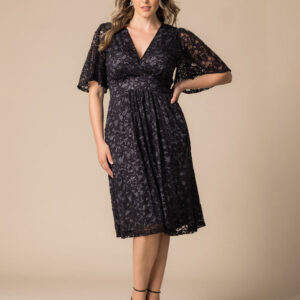 Starry Sequined Lace Cocktail Dress - Sale! - Storm Grey / 0X (10-12)