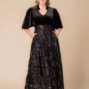 Radiant Opulence Evening Gown  Sale! - Silver Damask Motif / 0X (10-12)