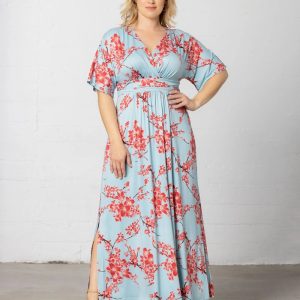Vienna Maxi Dress - Cherry Blossom Print / 0X (10-12)