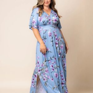 Vienna Maxi Dress - Dreamy Blue Florals / 0X (10-12)