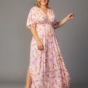 Vienna Maxi Dress - Lively Peach Florals / 0X (10-12)