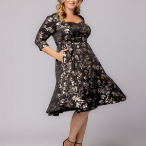 Royal Sweetheart Cocktail Dress - Gilded Noir / 0X (10-12)