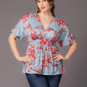 Encore Print Top - Cherry Blossom Print / 0X (10-12)