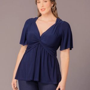 Abby Twist Front Top - Nouveau Navy / 0X (10-12)