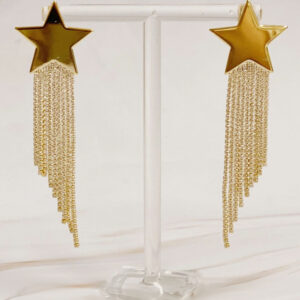 Star Shine Cascade Earrings - Gold / One Size