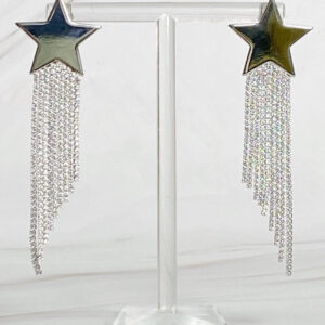 Star Shine Cascade Earrings - Silver / One Size