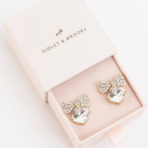 Darling Bow Tie Earrings - Sparkle / ONE