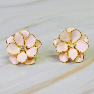 Art of Flower Earrings - Blush Pink / ONE
