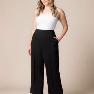Polished Ponte Pants - Black Noir / 0X (10-12)