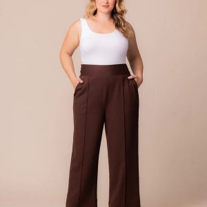 Polished Ponte Pants - Chocolate / 0X (10-12)