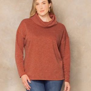 Astrid Long Sleeve Turtleneck Sweater - Sale! - Cinnamon / 0X (10-12)