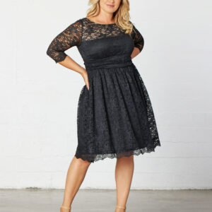 Luna Lace Dress - Sale! - Black / 0X (10-12)