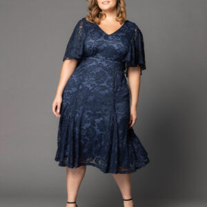 Camille Lace Cocktail Dress - Twilight Blue / 0X (10-12)