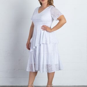 Harmony Lace Dress - Sale! - Pearl / 0X (10-12)