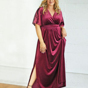 Verona Velvet Evening Gown - Pinot Noir / 0X (10-12)